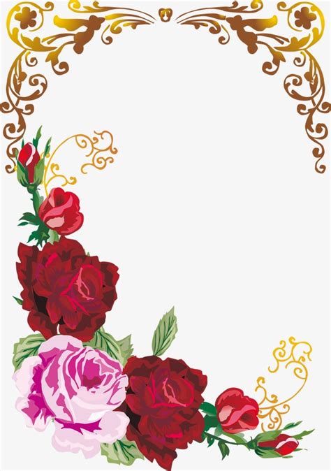 Download 613+ wedding outline flower border design Commercial Use